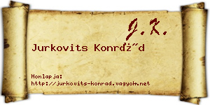 Jurkovits Konrád névjegykártya